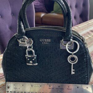 Guess Black small purse with key/lock charms